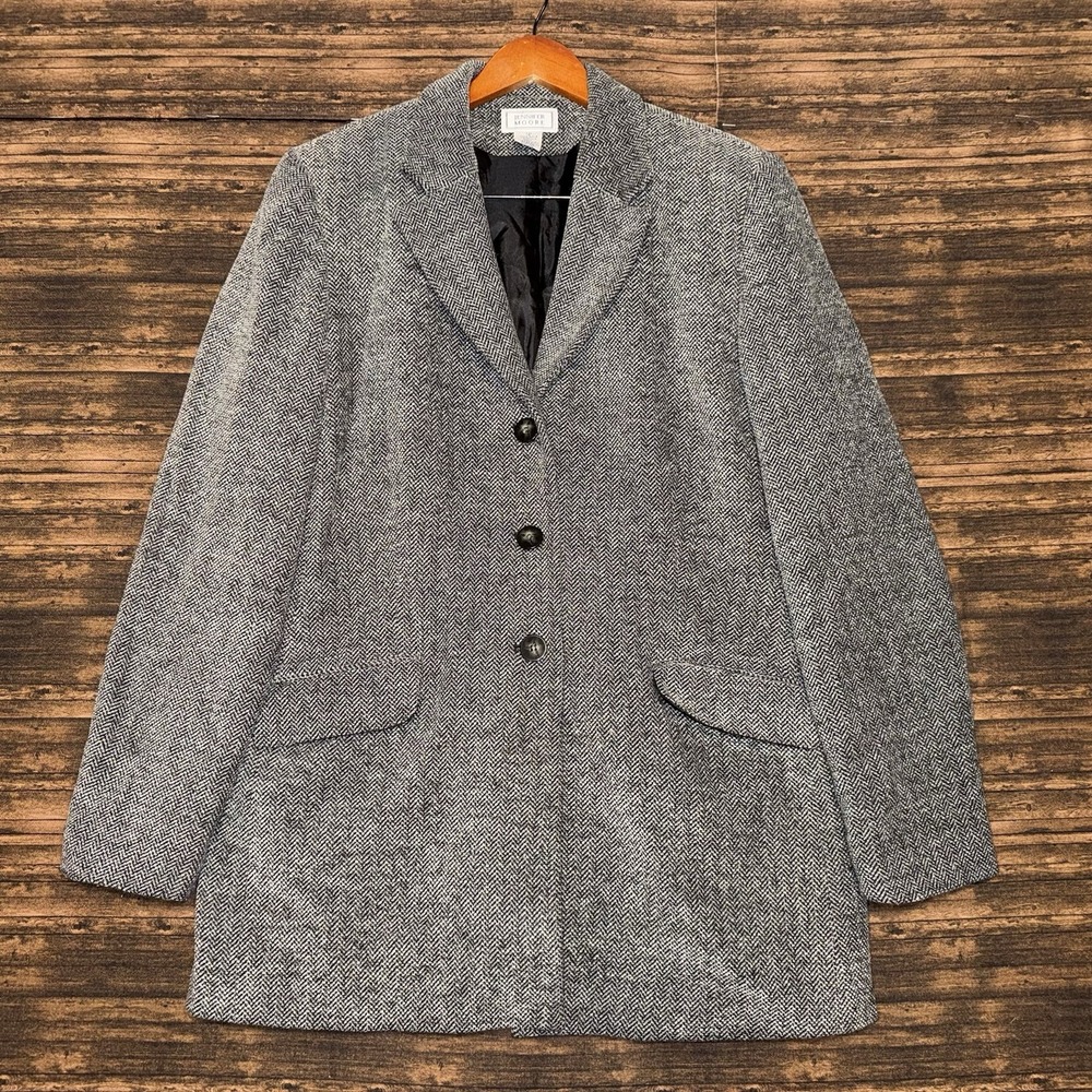 Jennifer Moore Wool Blend Blazer Coat Women's Size 14 Grey